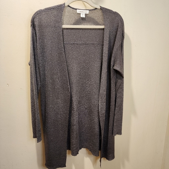 Coldwater Creek Glitter Open Front Cardigan size M - Picture 4 of 9